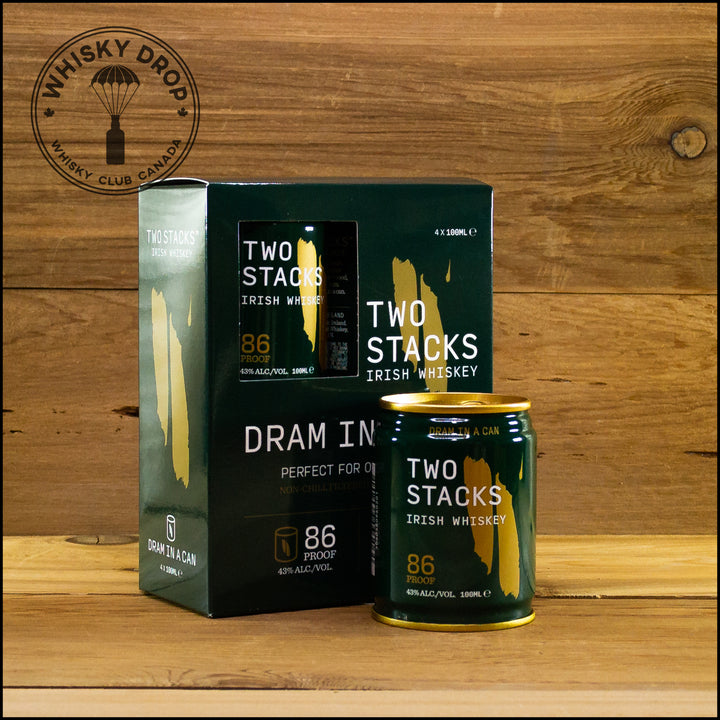 Two Stacks "Dram in a Can" Irish Whiskey - Whisky Drop